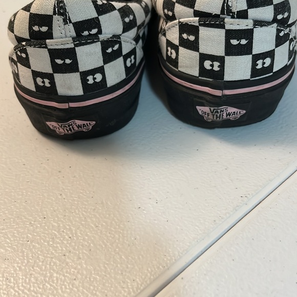 Vans Black and White Checkered Slip-On Shoes - Picture 2 of 4